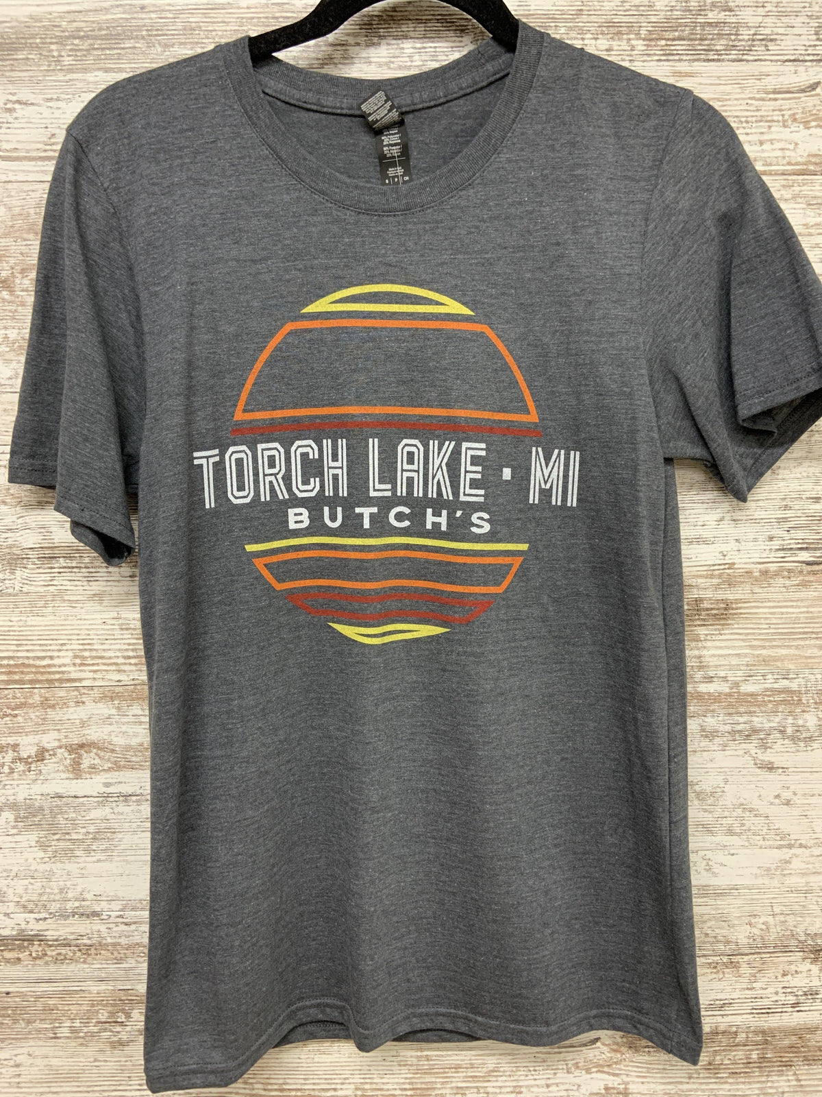Blazing Torch Sun Tshirt - Butch&#39;s Tackle &amp; Marine - Pontoon Rentals on Torch Lake