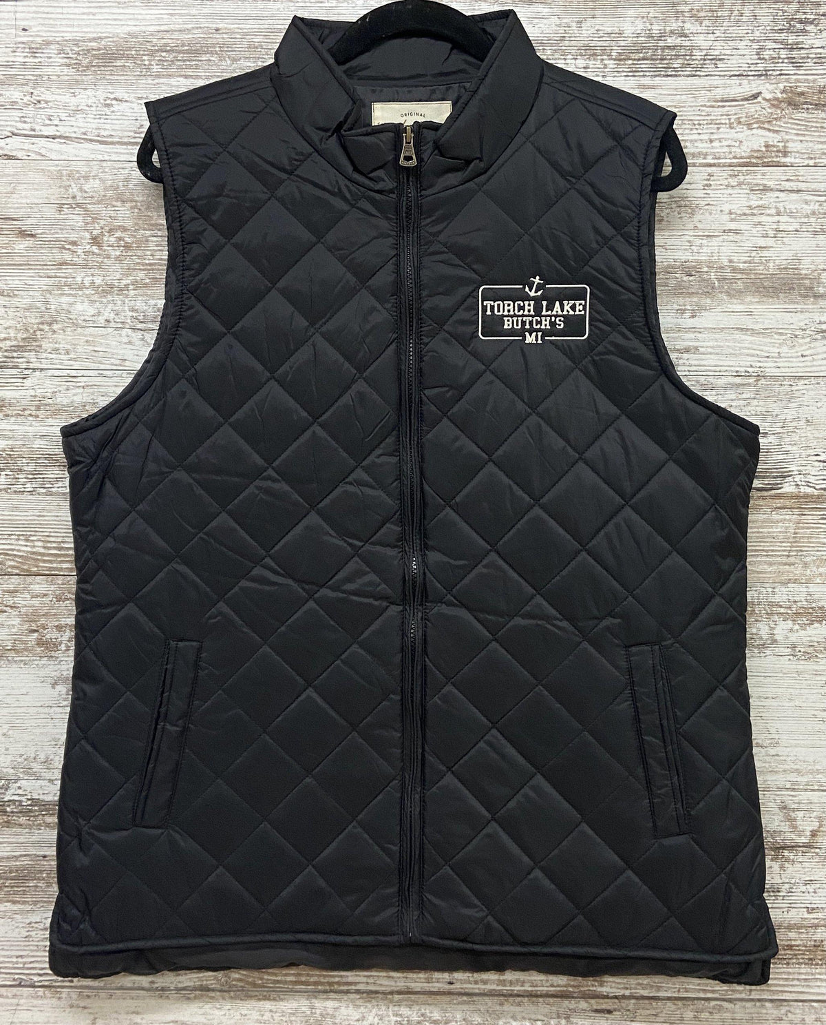 TL Quilted Vest - Butch&#39;s Tackle &amp; Marine - Pontoon Rentals on Torch Lake